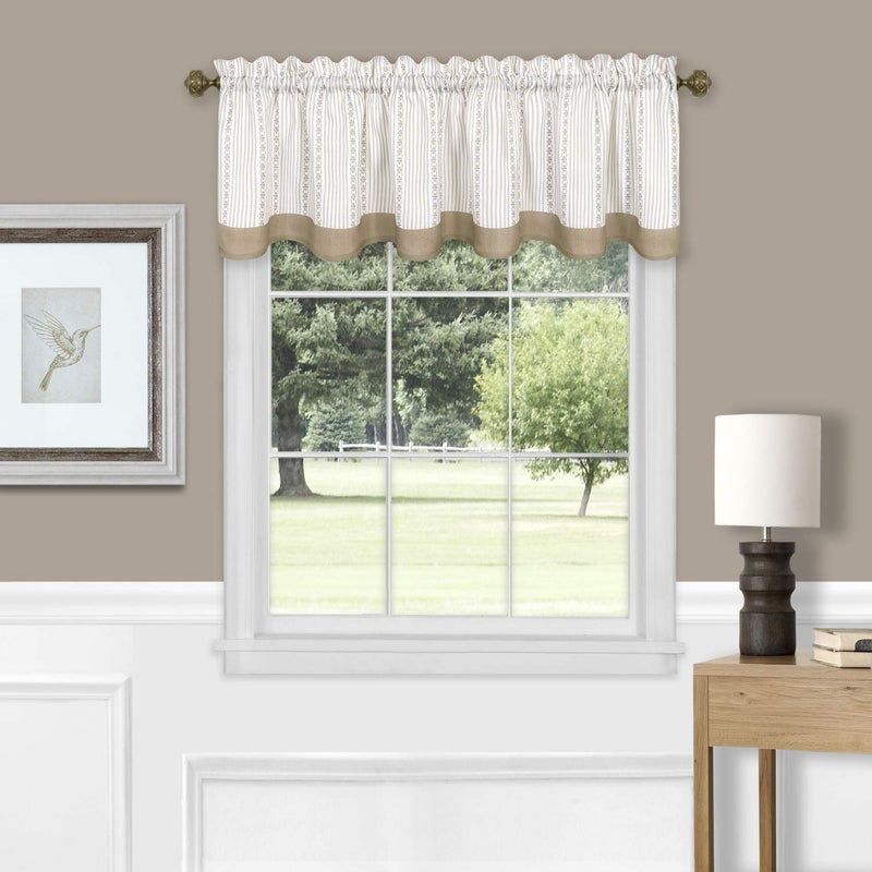ACHIM Westport Valance 58 x 14 - Taupe - Image 2